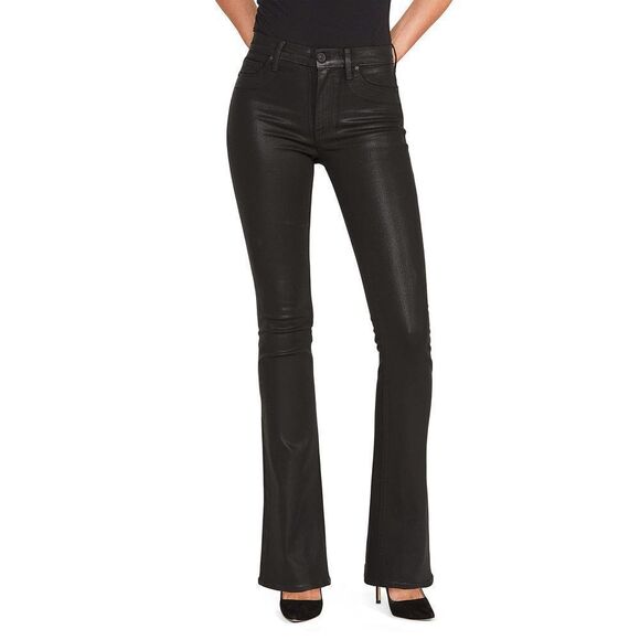 HUDSON Women's Barbara High Waist Bootcut Jean 28 Noir Coated 2